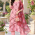 Women's silk chiffon printed kurta set with dupatta