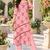 Women's silk chiffon printed kurta set with dupatta