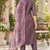 Women's reshm embroidered kurta pant dupatta set