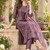 Women's reshm embroidered kurta pant dupatta set