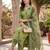 Women's silk chiffon embroidered kurta set with digital dupatta