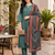Women's straight side slit  kurta pant set with digital dupatta