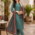 Women's straight side slit  kurta pant set with digital dupatta