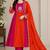 Rani&rust chanderi readymade anarkali suit with embroidery work