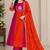 Rani&rust chanderi readymade anarkali suit with embroidery work