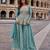 Blue vichitra silk readymade suit with embroidery & sequence work