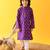 Purple bandhani silk & cotton palazzo set & kurta pyjama brother sister matching combo