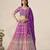 Purple & Rani Pink Faux Georgette Embroidered Lehenga Choli