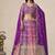 Purple & Rani Pink Faux Georgette Embroidered Lehenga Choli