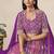 Purple & Rani Pink Faux Georgette Embroidered Lehenga Choli