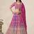 Rani Pink & Purple Faux Georgette Embroidered Lehenga Choli