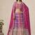 Rani Pink & Purple Faux Georgette Embroidered Lehenga Choli