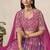 Rani Pink & Purple Faux Georgette Embroidered Lehenga Choli