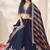 Navy Blue Art Silk Embroidered Sangeet Function Lehenga Choli