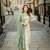 White&sea-green georgette readymade suit with embroidery & sequence work