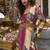 Magenta georgette readymade shrug suit with embroidery work