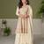 White georgette readymade suit with embroidery & sequence work