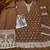 Brown georgette readymade suit with embroidery & sequence work