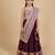Wine & burgundy sequinned & embroidered cotton lehenga choli mother daughter matching combo