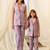 Lilac beaded & solid cotton salwar suit mother daughter matching combo