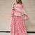 Pink floral printed & gota patti cotton skirt set & sharara set mother daughter matching combo