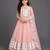 Blue & pink floral printed cotton silk lehenga choli mother daughter matching combo