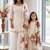 White sequinned silk sharara set mother daughter matching combo