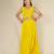 Yellow gota patti & solid blended cotton anarkali set & skirt set mother daughter matching combo