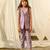Lilac beaded & solid cotton salwar suit mother daughter matching combo