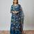 Rama green & green floral printed chanderi kurta set & lehenga choli mother daughter matching combo