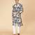 Oxide & black ikat & printed cotton kurta & kurta pyjama father son matching combo