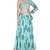 Blue & sky blue block printed & gota patti muslin lehenga choli mother daughter matching combo