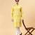 Yellow ikat cotton kurta & kurta pant set father son matching combo