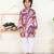 Multicolor merlot ikat & printed cotton kurta & kurta pyjama father son matching combo