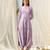 Lilac beaded & solid cotton dhoti jumpsuit mother daughter matching combo