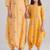 Yellow & amber yellow floral printed rayon jumpsuit & dhoti jumpsuit mother daughter matching combo
