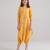 Yellow & amber yellow floral printed rayon jumpsuit & dhoti jumpsuit mother daughter matching combo