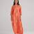 Orange & bright orange floral printed rayon jumpsuit & dhoti jumpsuit mother daughter matching combo