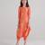 Orange & bright orange floral printed rayon jumpsuit & dhoti jumpsuit mother daughter matching combo