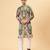 Olive & green ikat cotton kurta & kurta pant set father son matching combo
