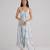 Blue & baby blue floral printed rayon jumpsuit & palazzo jumpsuit mother daughter matching combo