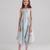 Blue & baby blue floral printed rayon jumpsuit & palazzo jumpsuit mother daughter matching combo
