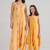 Yellow floral printed rayon jumpsuit & palazzo jumpsuit mother daughter matching combo