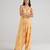 Yellow floral printed rayon jumpsuit & palazzo jumpsuit mother daughter matching combo