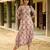 Green hand printed linen dhoti jumpsuit mother daughter matching combo