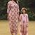 Pink hand printed linen dhoti jumpsuit mother daughter matching combo