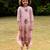 Pink hand printed linen dhoti jumpsuit mother daughter matching combo