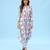 Iceberg blue striped linen dhoti jumpsuit mother daughter matching combo