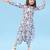 Iceberg blue striped linen dhoti jumpsuit mother daughter matching combo