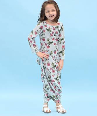Sage green striped linen dhoti jumpsuit mother daughter matching combo 3